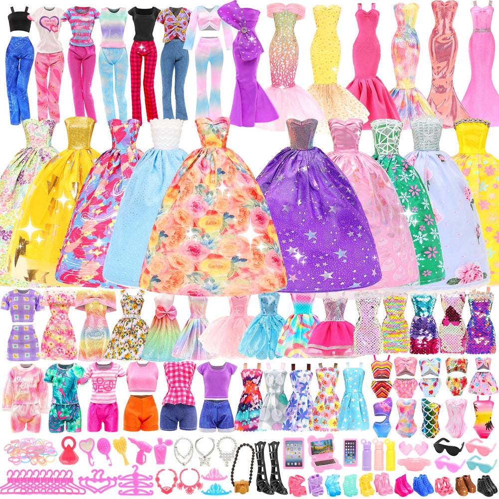 BARWA 11.5 inch doll wedding gowns for imaginative dress-up play