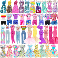 BARWA 11-sets sequins dresses for 11.5 inch dolls, adds sparkle to imaginative play