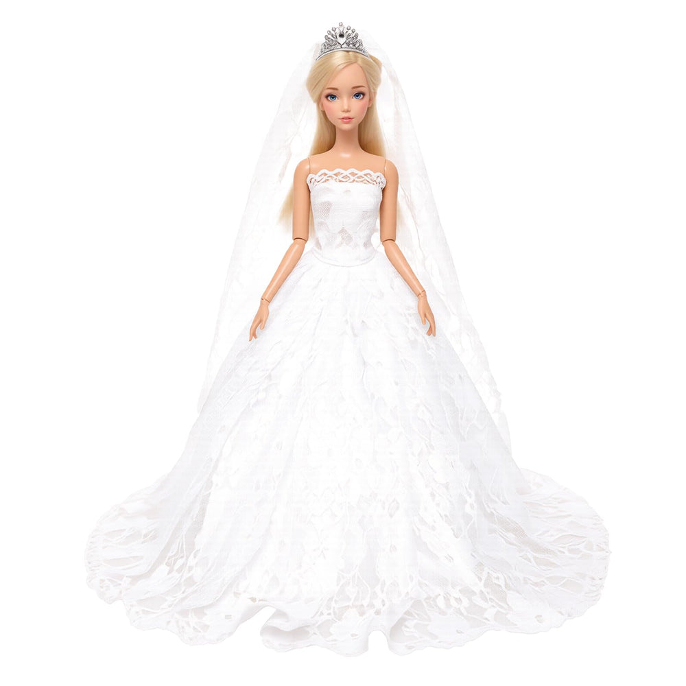 BARWA Pink Princess Dress with Hat for 11.5-inch doll, playful color and accessory.