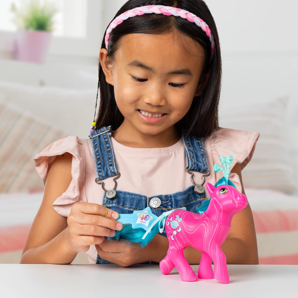 Basic Fun My Little Pony Aurora Celestial Pony long hair being brushed, fostering creative pretend play.