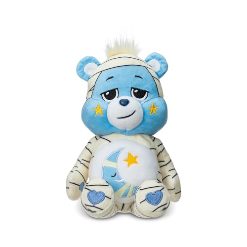 Bedtime Bear mummy bandages detail adds spooky charm for imaginative at-home play.