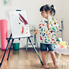 Bassion 2-pack smock, long sleeves, ideal for messy crafts and cooking activities.