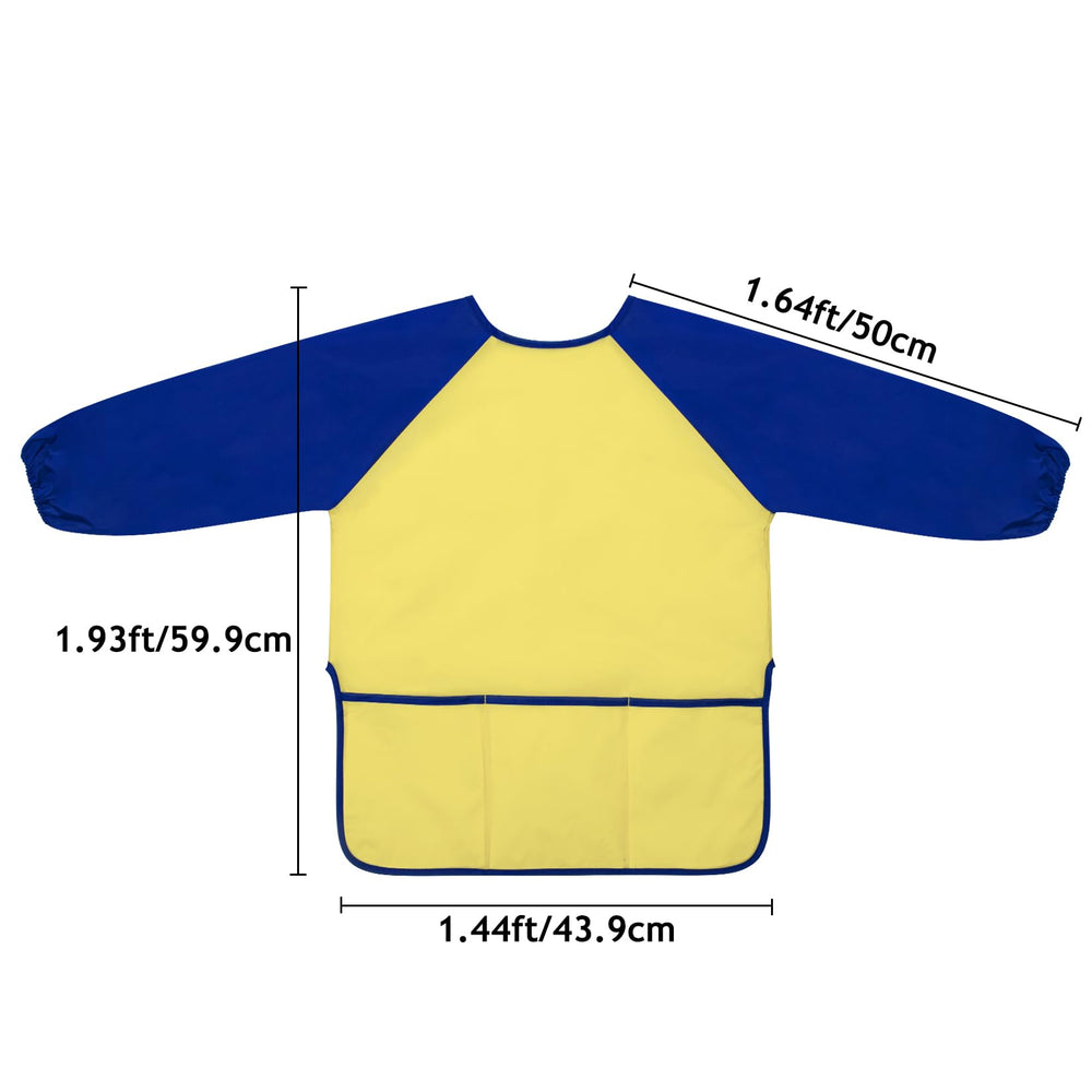 Bassion yellow multicolor smock features three roomy pockets for easy tool storage