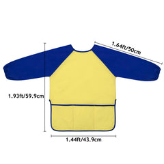 Bassion yellow multicolor smock features three roomy pockets for easy tool storage