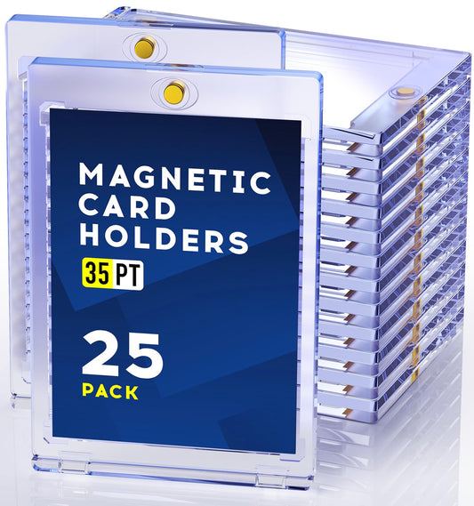 Basthalan magnetic card holder front view showing clear acrylic protection
