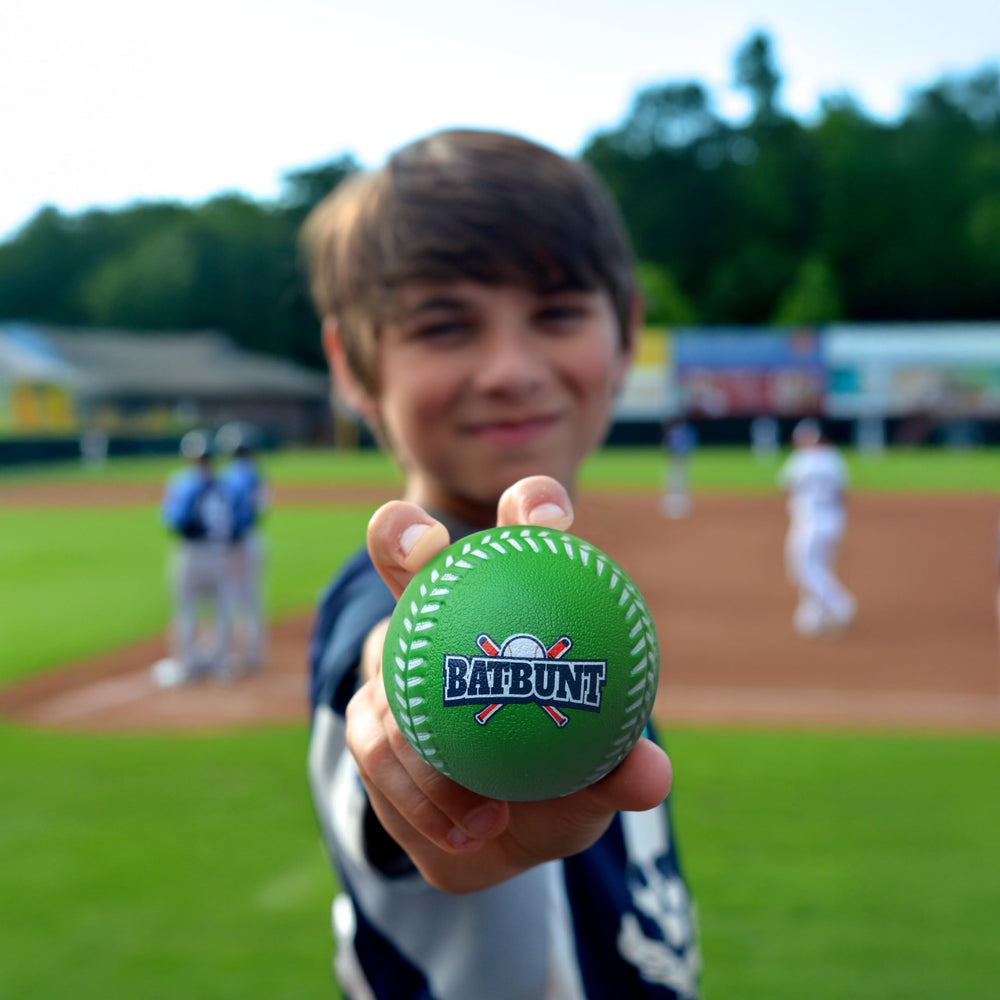 BATBUNT foam baseball durable bounce close-up for practice.