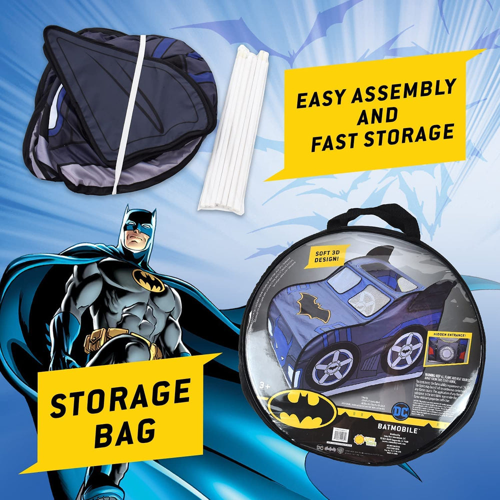 Batman Batmobile tent roomy interior supporting multiple kids and imaginations