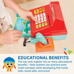 Battat cash register sale total: pretend totals help basic math.