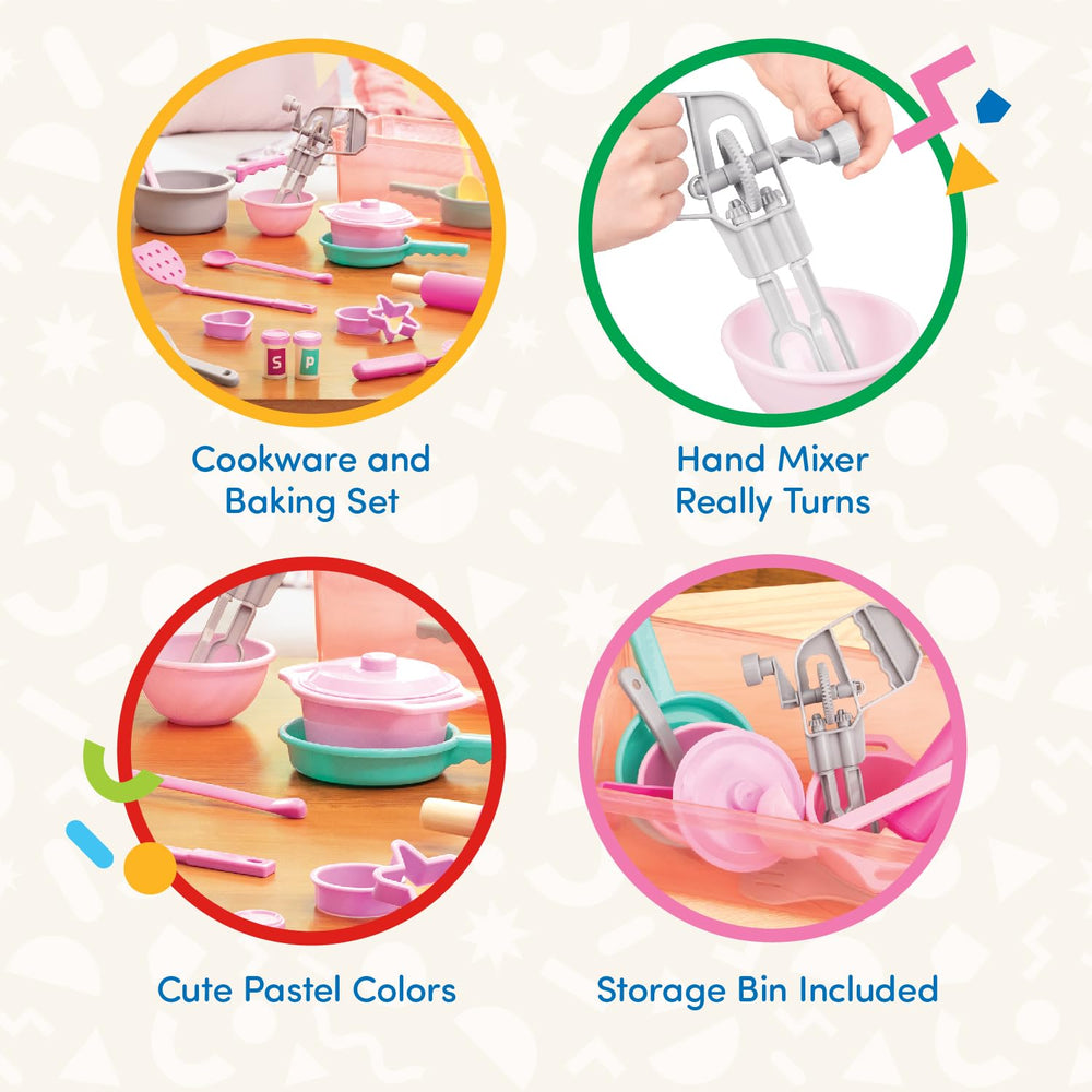 Battat Play Circle spatulas and spoons for stirring pretend meals