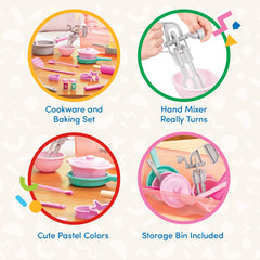 Battat Play Circle spatulas and spoons for stirring pretend meals