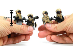 Battle Brick Army Ranger weapons set, ready for action and compatible with Lego bricks.