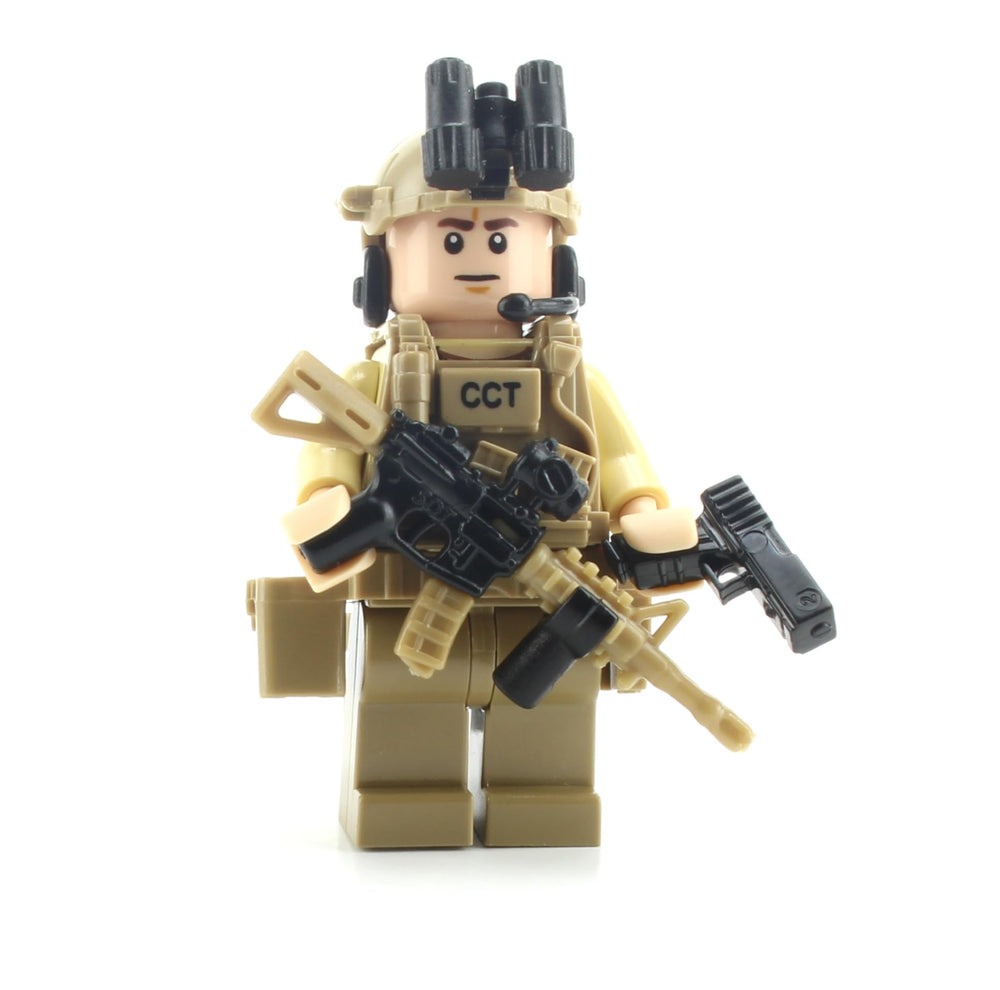 Battle Brick CCT figure with helmet and vest for authentic display and play.