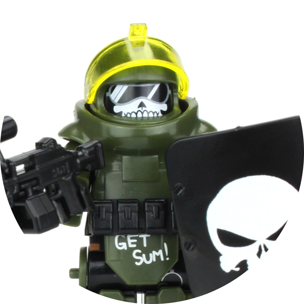 Battle Brick machine gun accessory completes the tactical loadout for dynamic scenes