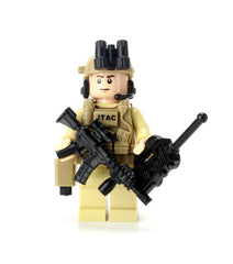 Battle Brick tactical headset with radio for simulated comms during missions.
