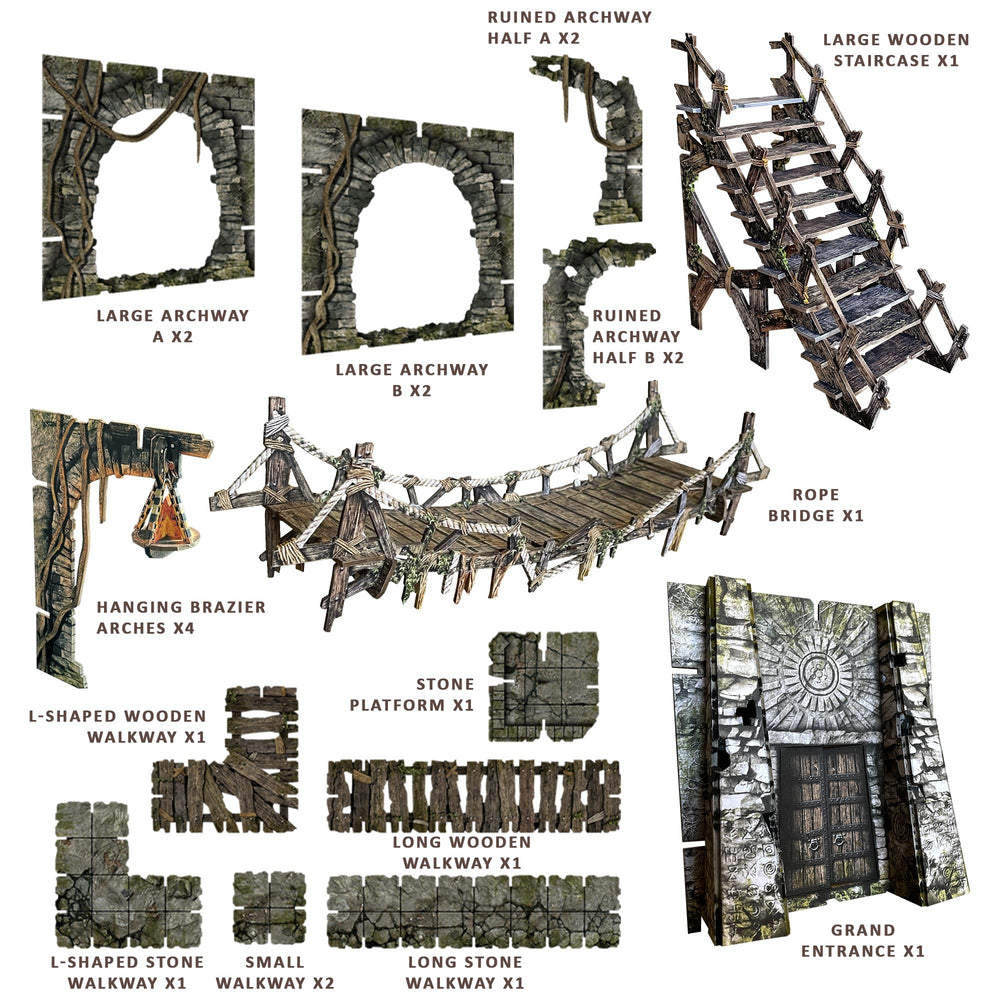 Battle Systems Dungeon Terrain Core Set assembly-friendly parts for flexible layouts.