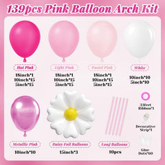 BAUANOOY 15-inch flower foil balloons add a chic focal accent for the arch