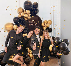 BAUANOOY birthday party gold balloons brighten celebrations.