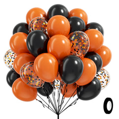 bauanooy orange 12inch balloons for Halloween, bright decor and easy inflation