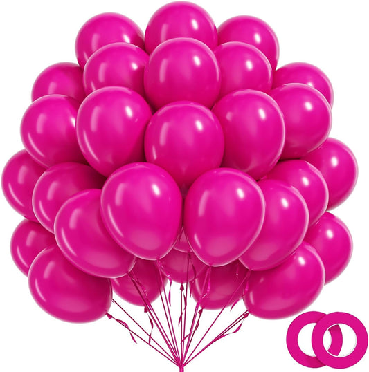 BAUANOOY hot pink balloons for vibrant birthday decor and easy setup