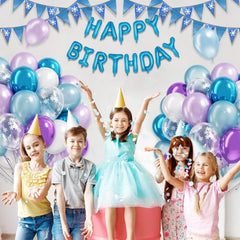 BAUANOOY metallic blue balloon detail with vibrant color pop.