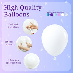 BAUANOOY metallic purple balloon detail for glossy party accents.
