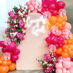 BAUANOOY pink and orange confetti balloons 12in elevate festive garlands
