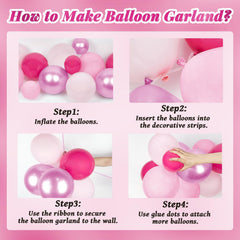 BAUANOOY pink and white latex balloon collection enhances party decor possibilities