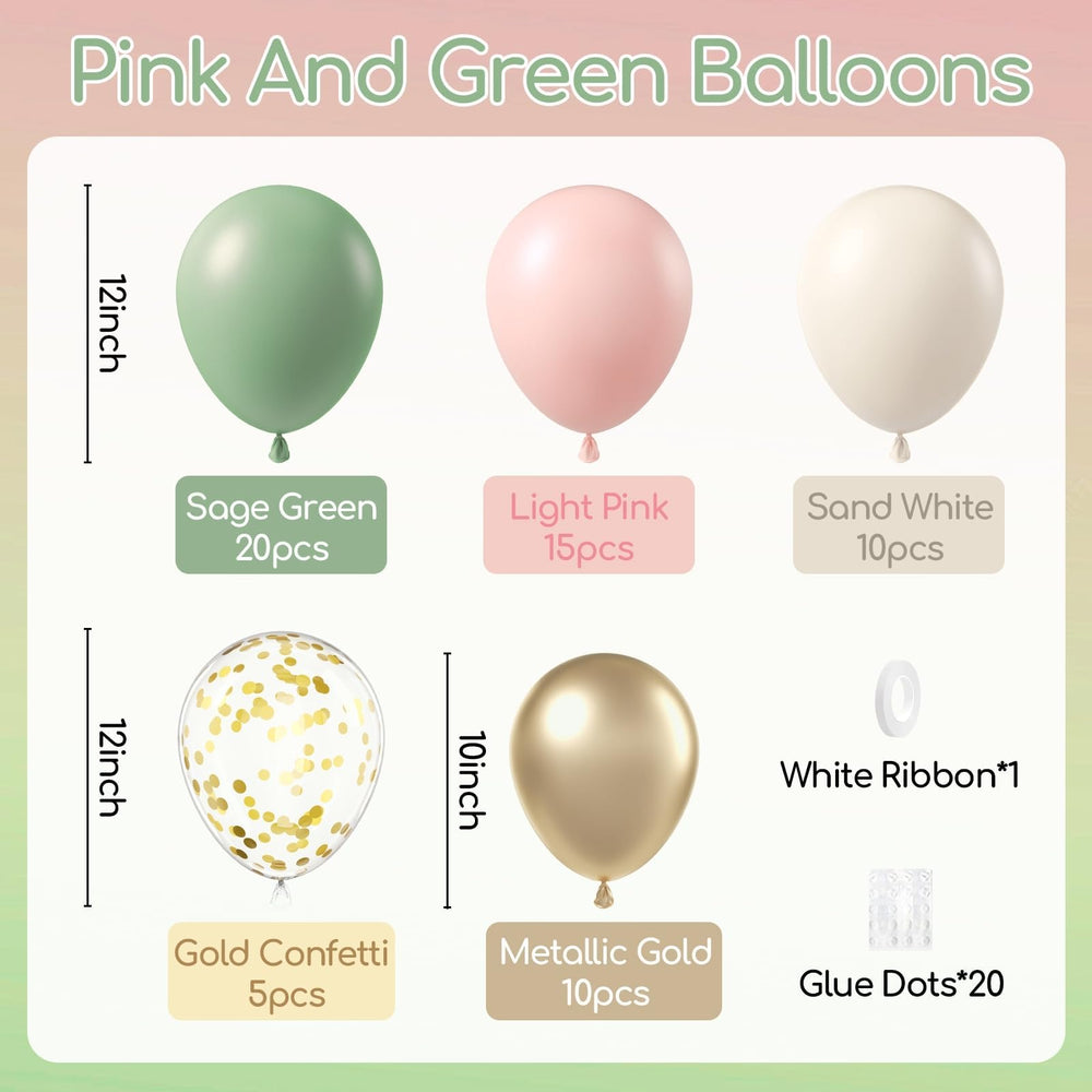 BAUANOOY sage green 12inch balloons add elegant soothing accents to celebrations