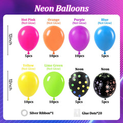 BAUANOOY Neno Balloons lime green 12in adds energetic rainbow clusters