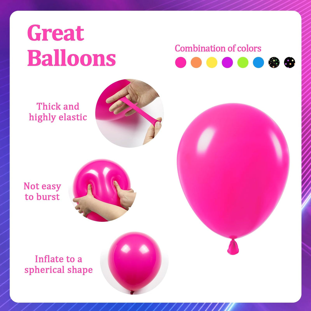 BAUANOOY Neno Balloons orange 12in for bold retro vibes