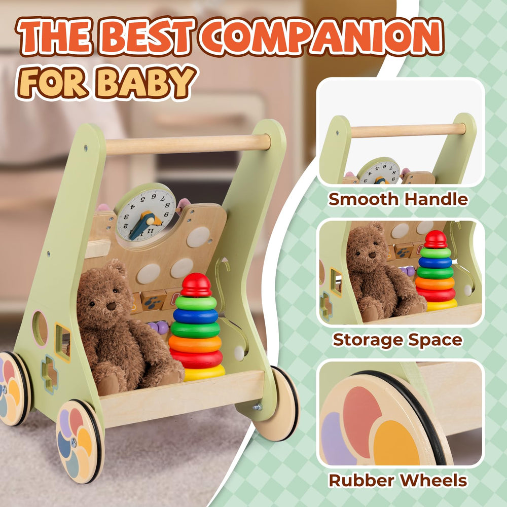 BAUTIA walker with built-in toy storage for on-the-go play