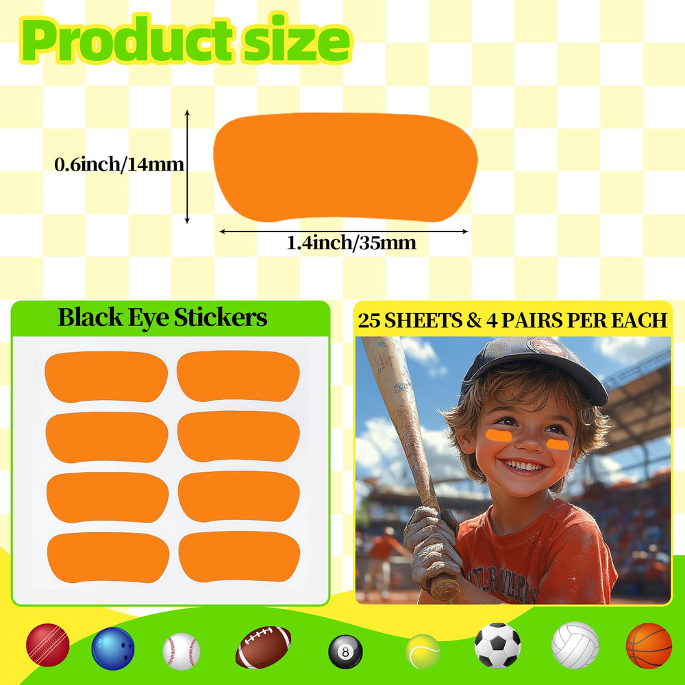 Bawusou eye black pencils included for quick custom designs during sports.