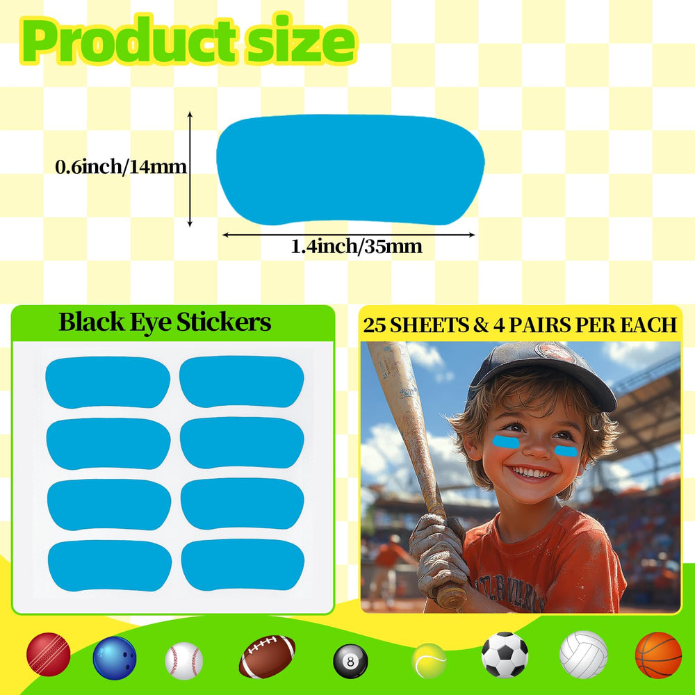 Two erasable pencils included with Bawusou eye black stickers