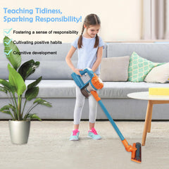Baymi Kids Vacuum demonstrates safe, hands-on responsibilities through family cleaning play.