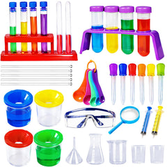 Bbiamsleep science kit with beakers and test tubes sparks curious experiments.