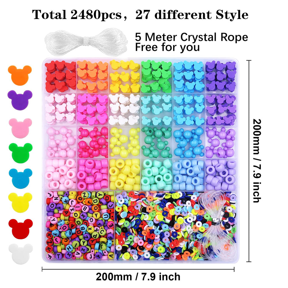 BBita colorful flat clay beads for bright DIY jewelry.