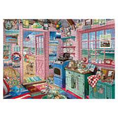 BBOLDIN Beach Summer House Puzzle finished size shown for wall display