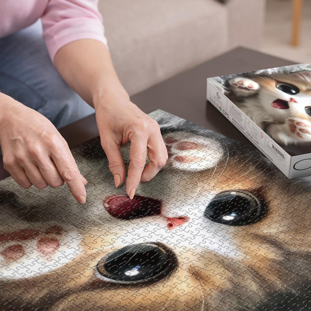 BBOLDIN Beautiful Animal Kitten Puzzle adds a charming decor piece to any room.