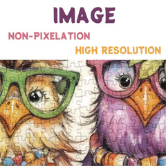 BBOLDIN Colorful Chicken Puzzles floral-crowns detail adding vibrant charm