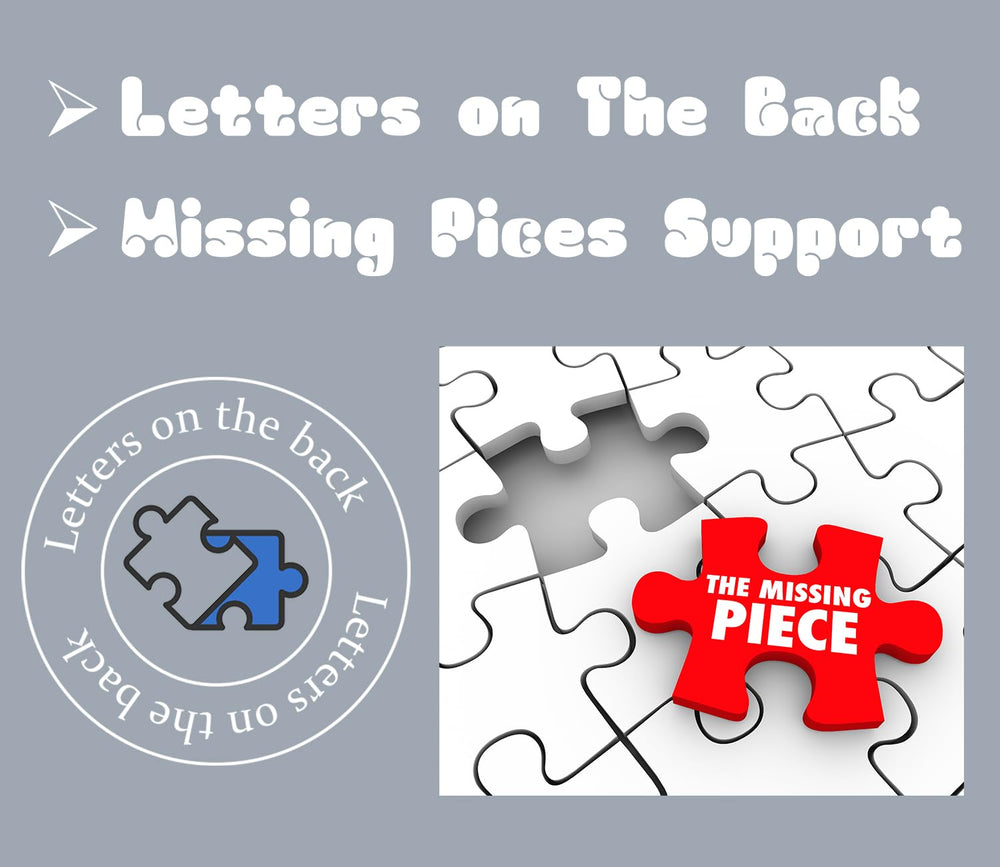 BBOLDIN Puzzle packaging with missing-piece support reassures puzzling.