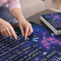 BBOLDIN Purple art puzzle highlights butterflies for mindful focus and calm