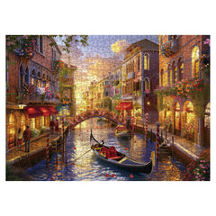 BBOLDIN Venetian canal sunset puzzle captures vibrant hues for relaxing family time