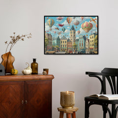 BBOLDIN assembled puzzle on display as a decorative piece in a cozy home.