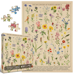 BBOLDIN Vintage Wildflowers puzzle box with 1000 pieces for relaxing evenings