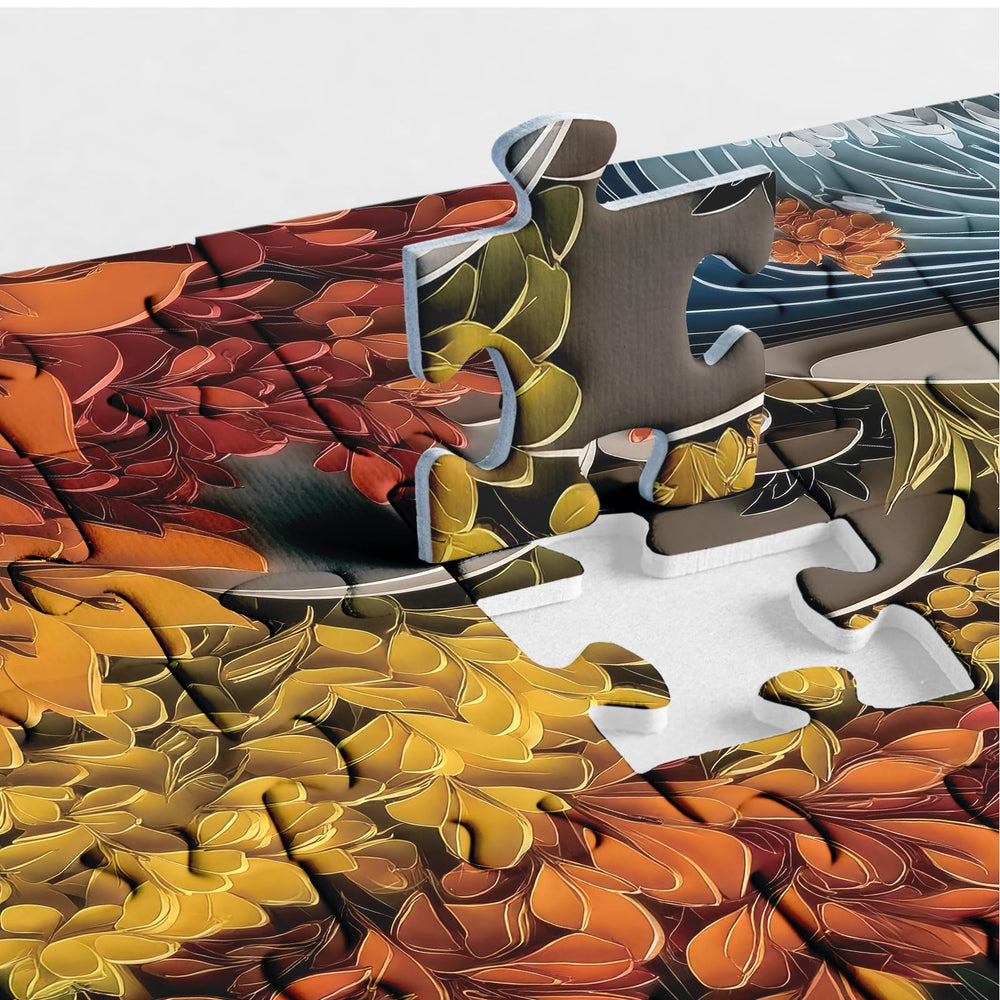 BBOLDIN Warm autumn colors inspire calming decor when puzzle is complete.
