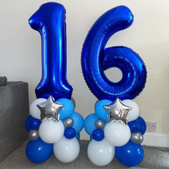 BBPOOL large navy blue 6 balloon enhances birthday decor and photo moments.