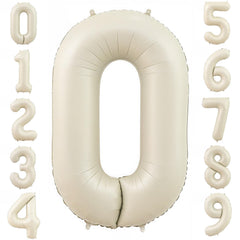 BBPOOL Cream 0 balloon in 40-inch size for bold birthday decoration