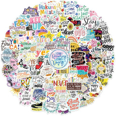 BBPOOL 100-piece inspirational stickers for journaling and crafts