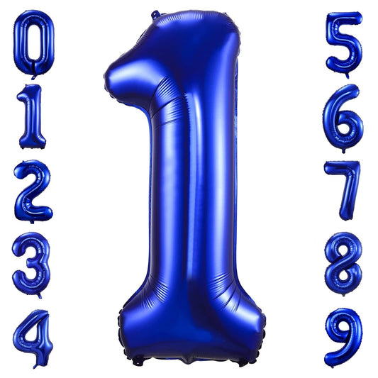 BBPOOL navy blue 40 inch number 1 balloon, bold centerpiece for celebrations