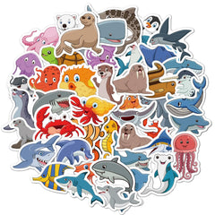 BBPOOL sea animals stickers pack cover with 50 patterns for creative crafts